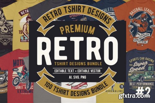 DealJumbo - 100 Premium Retro T-shirt Designs 2