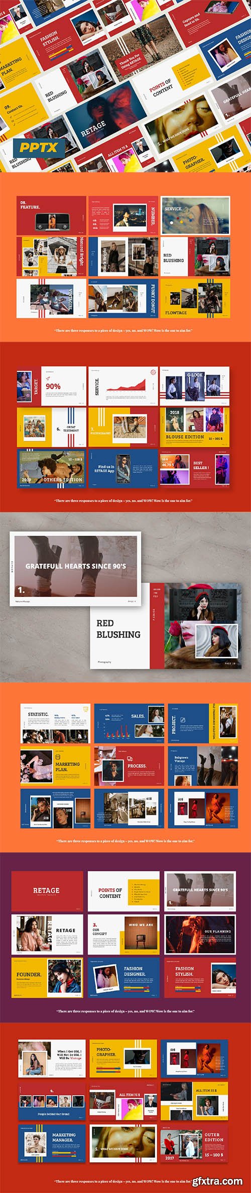 RETAGE Powerpoint, Keynote and Google Slides Templates