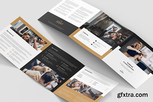 Brochure – Barber Shop Tri-Fold Square