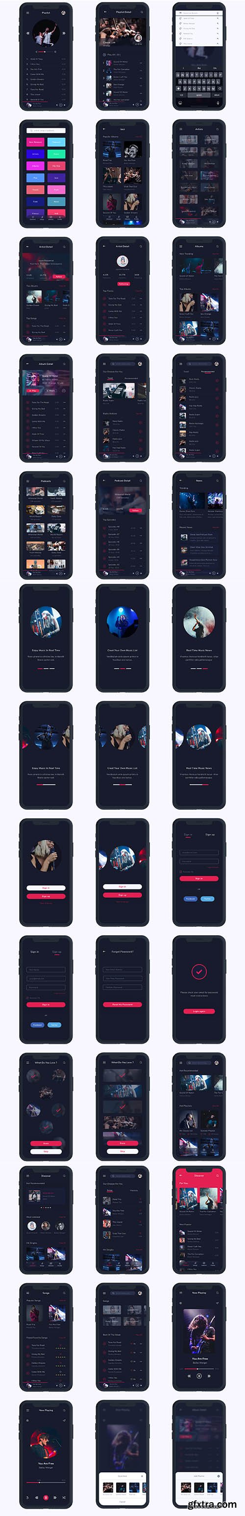 Musicly - Music and Podcast App UI Kit Musicly - Music and Podcast App UI Kit