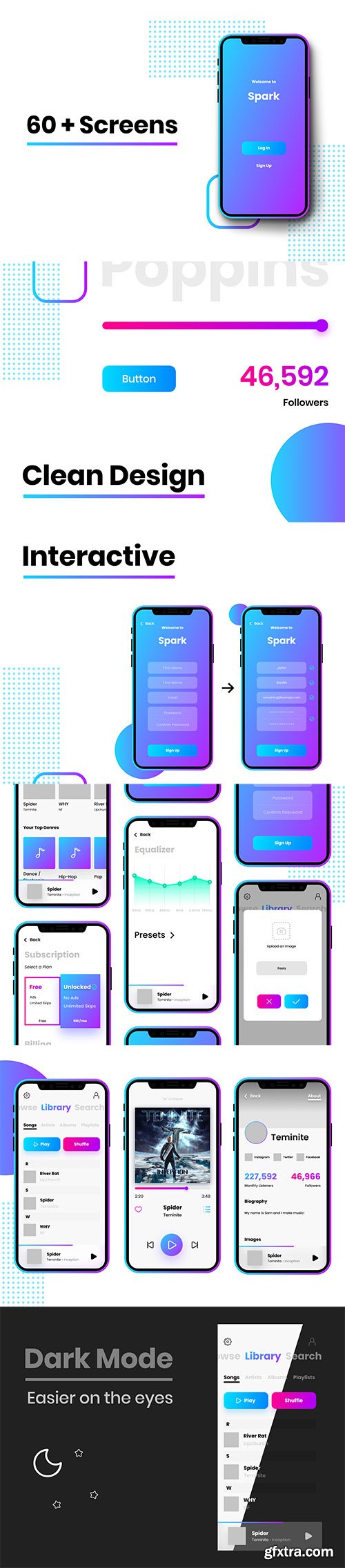 Spark Music UI Kit