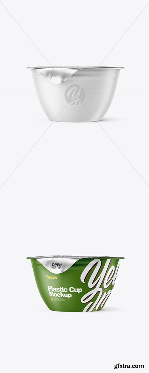 Matte Plastic Cup with Foil Lid Mockup 43116 Matte Plastic Cup with Foil Lid Mockup 43116