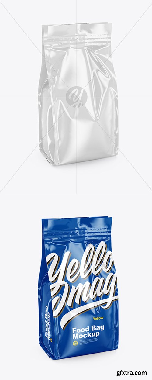 Glossy Food Bag Mockup 44148