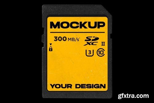 SD Memory Card Mockup PNG