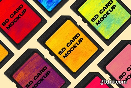 SD Memory Card Mockup PNG