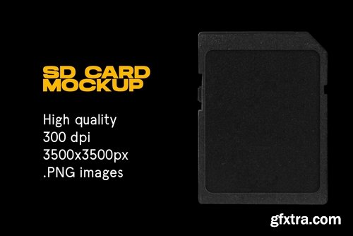 SD Memory Card Mockup PNG