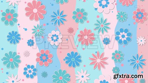 Cartoon Flower Cascade 242815