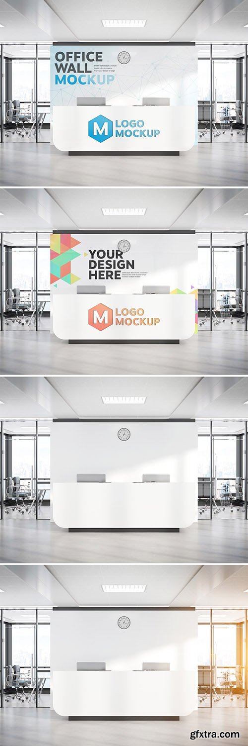 Reception Desk in Modern Office Mockup 266579764