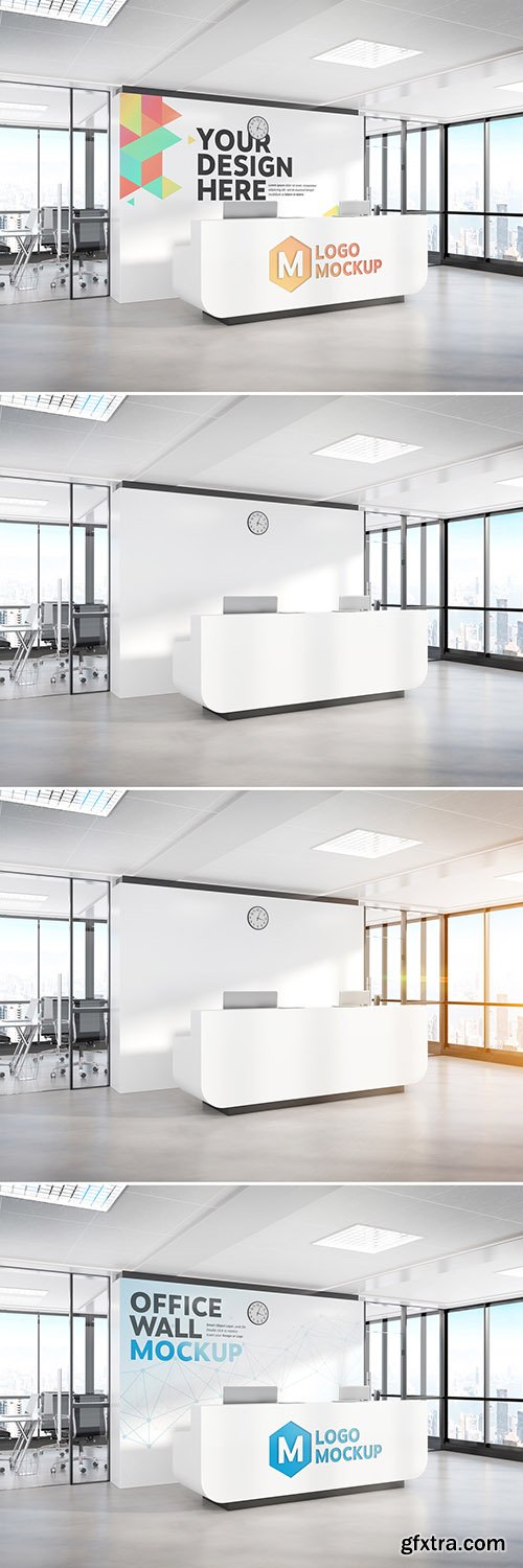 Reception Desk in Modern Office Mockup 267142015