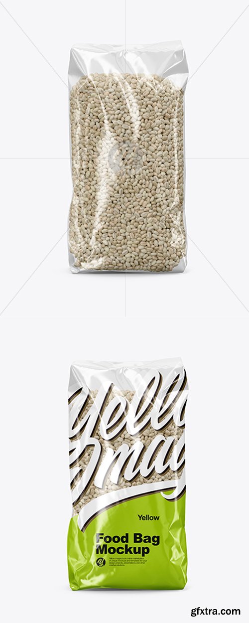 Food Bag with Pearl Barley Mockup 43156 Food Bag with Pearl Barley Mockup 43156