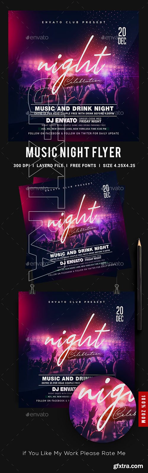 GraphicRiver - Music Night Party Flyer 23897774