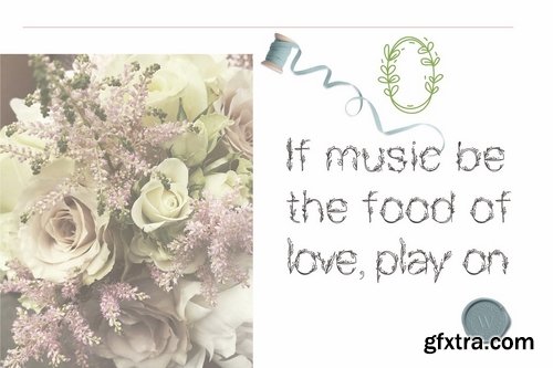 CM - Garden floral romantic font 3847887