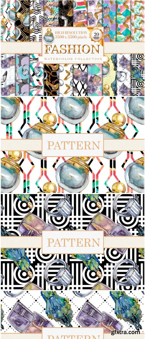 Fashion Patterns Watercolor Png 1485304