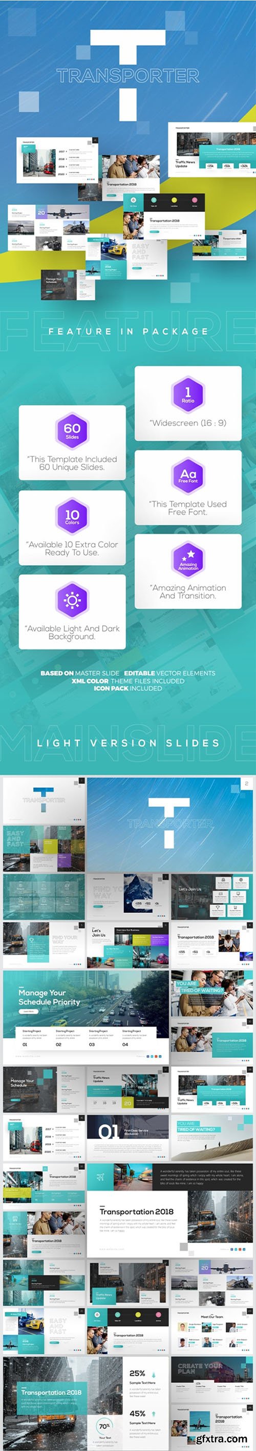 Transporter Transportation PowerPoint Presentation Template 22479476