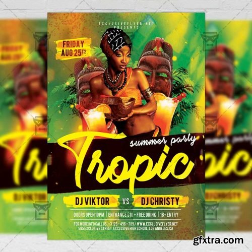Tropic Summer Party – Seasonal A5 Template Tropic Summer Party – Seasonal A5 Template