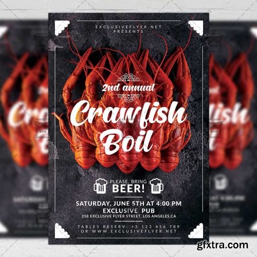 Annual Crawfish Boil Flyer – Food A5 Template