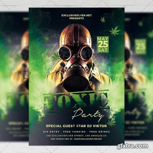 Toxic Party Flyer – Club A5 Template