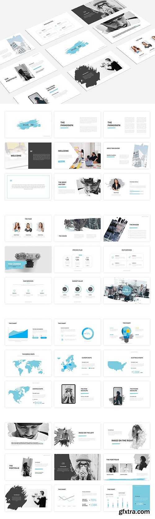 BrushOne Powerpoint, Keynote and Google Slides Templates