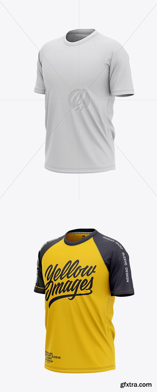 Download Download Mens Henley Jersey Mockup Front Half Side View Of ...
