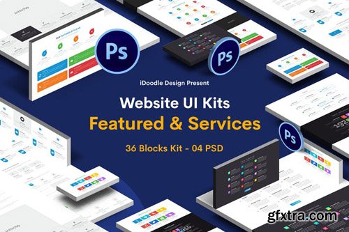 Website Featured & Services - 36 Blocks UI Kit