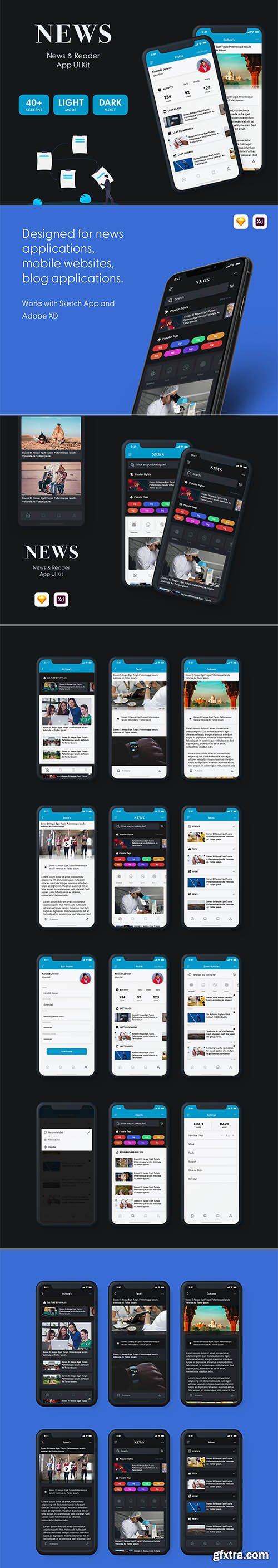News & Reader Mobile App UI Kit