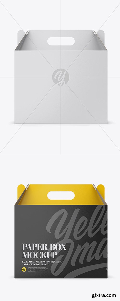 Paper Box Mockup - Front View 23720