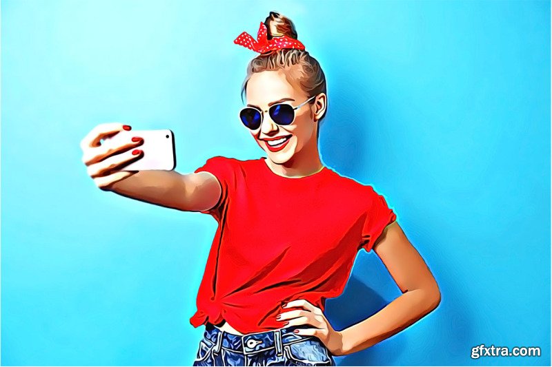 Cartoon Vector Painting PS Action » GFxtra