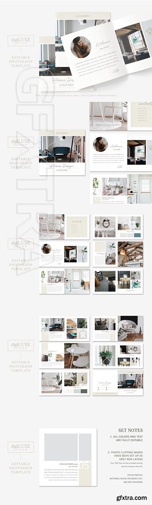 CreativeMarket - Modern Interior Design Lookbook 3741527