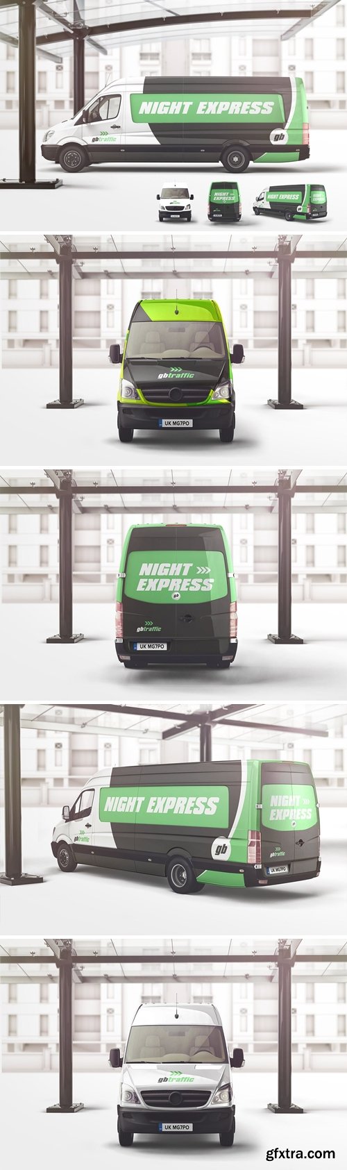 Van Vehicle Branding Mockup