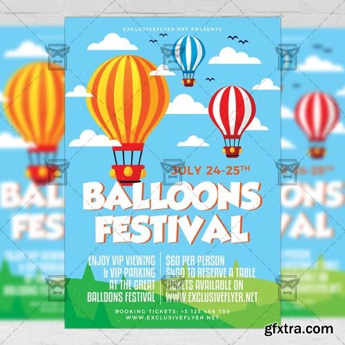 Balloons Festival Flyer – Club A5 Template