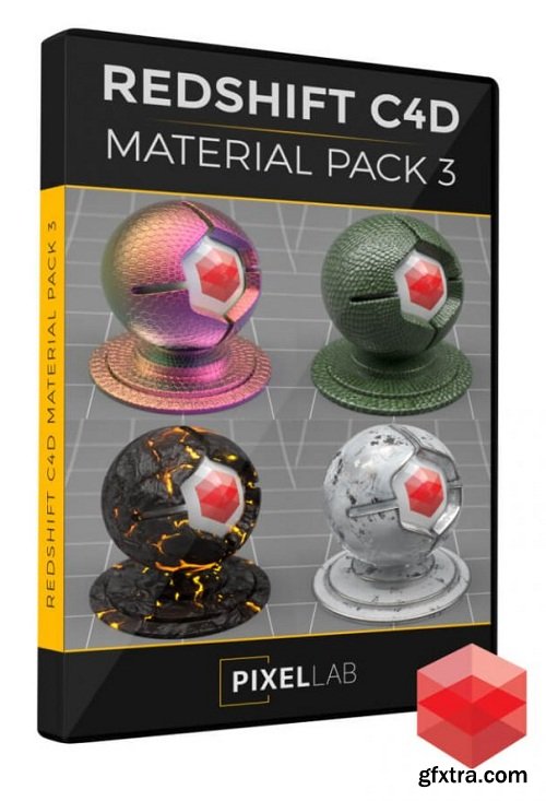 The Pixel Lab Redshift C4D Material Pack 3