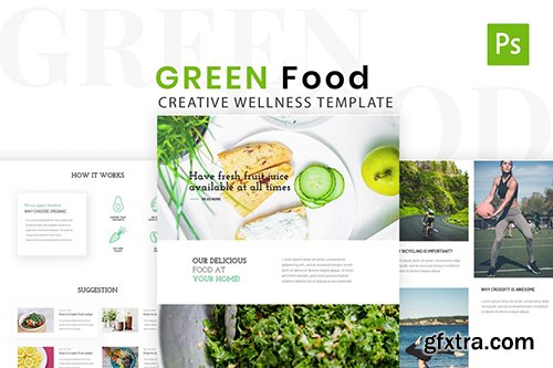 Green Food & Health Life Style Design Template