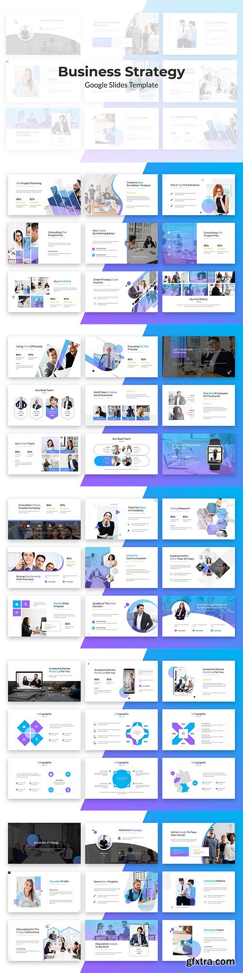 Business Strategy Powerpoint, Keynote and Google Slides Templates