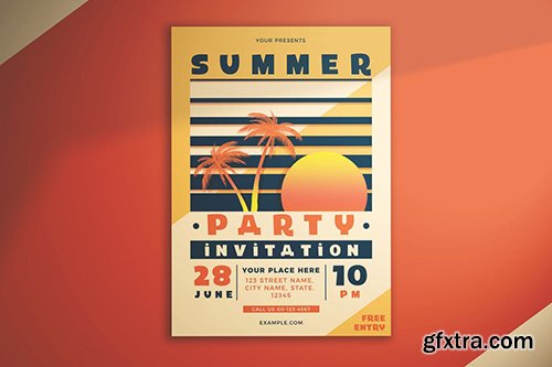 Summer Party Invitation Flyer