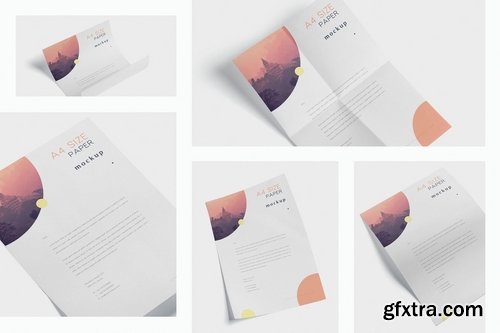 5 A4 Size Paper Mockups