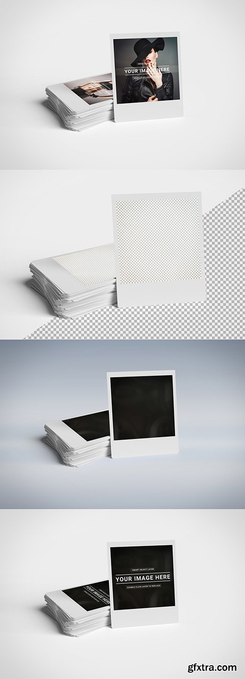 Stack of Instant Photos Isolated on White Mockup 271457365 Stack of Instant Photos Isolated on White Mockup 271457365