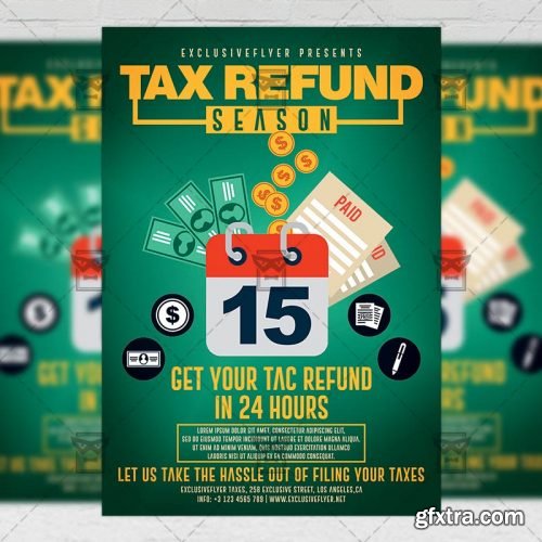 Tax Refund Flyer – Business A5 Template