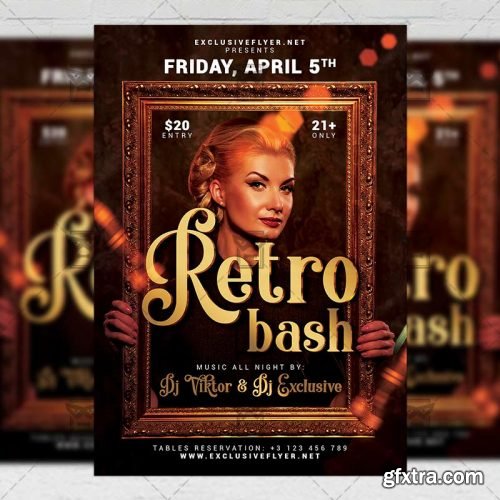 Retro Bash Flyer – Club A5 Template Retro Bash Flyer – Club A5 Template