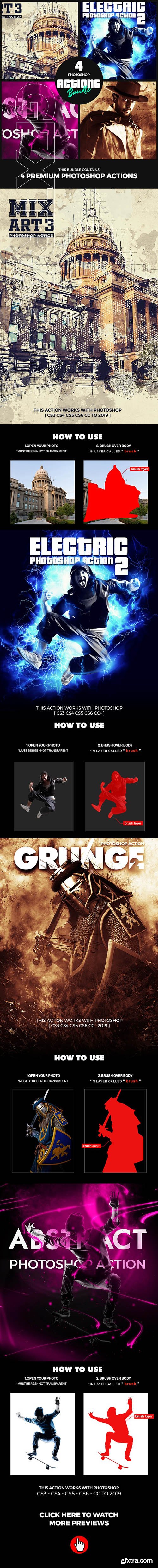GraphicRiver - 4 Photoshop Actions Bundle - Jun19 23987583