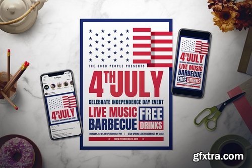 Fourth of July Flyer Set