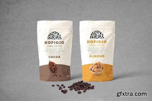 Coffee Pounch Bag Packaging Template