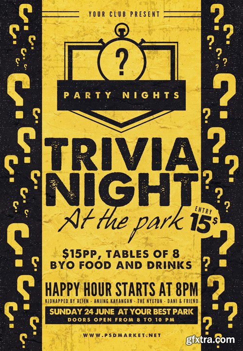 Trivia Night - Premium flyer psd template