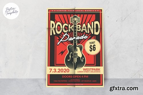 Rock Band Music Poster