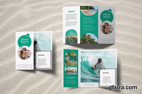 Surfing Beach Trifold Brochure