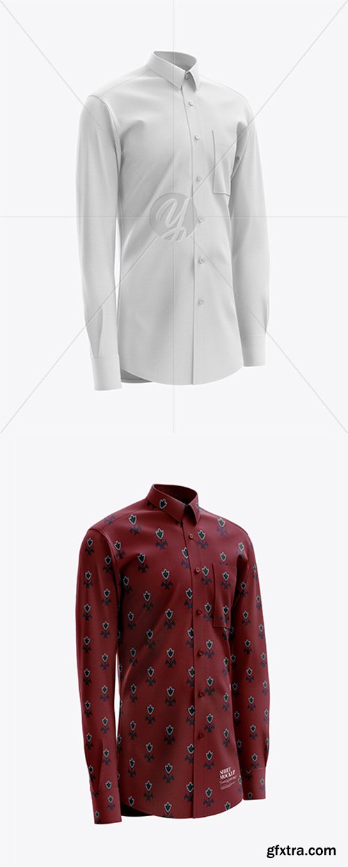 Men’s Shirt mockup (Right Half Side View) 23662 Men’s Shirt mockup (Right Half Side View) 23662