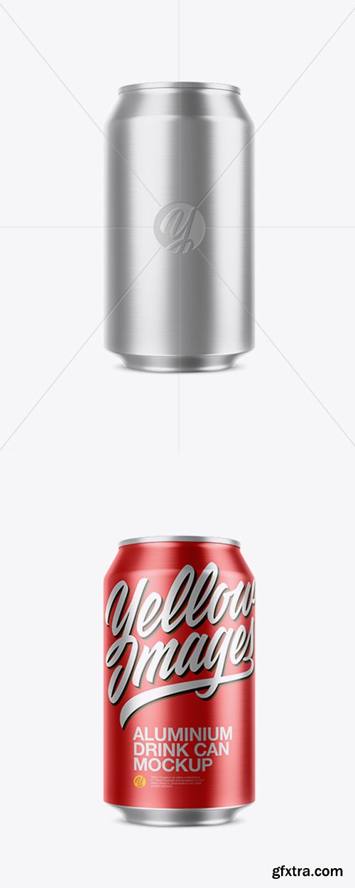 Metallic Aluminium Can Mockup 43168 Metallic Aluminium Can Mockup 43168