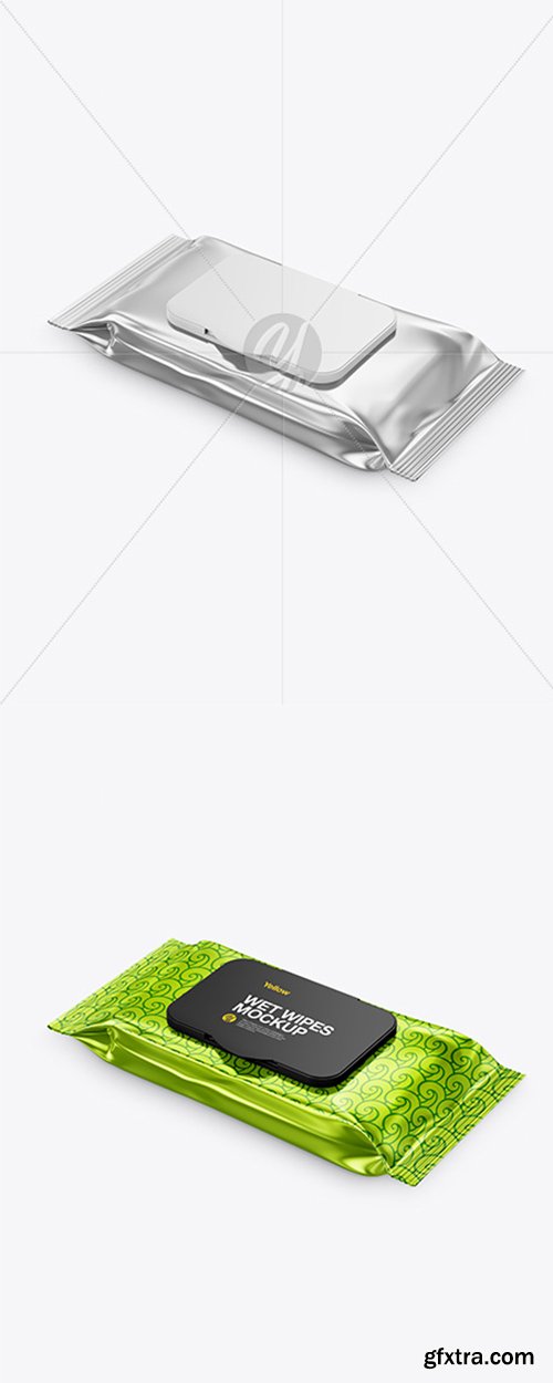 Metallic Wet Wipes Pack With Plastic Cap Mockup 42072 Metallic Wet Wipes Pack With Plastic Cap Mockup 42072