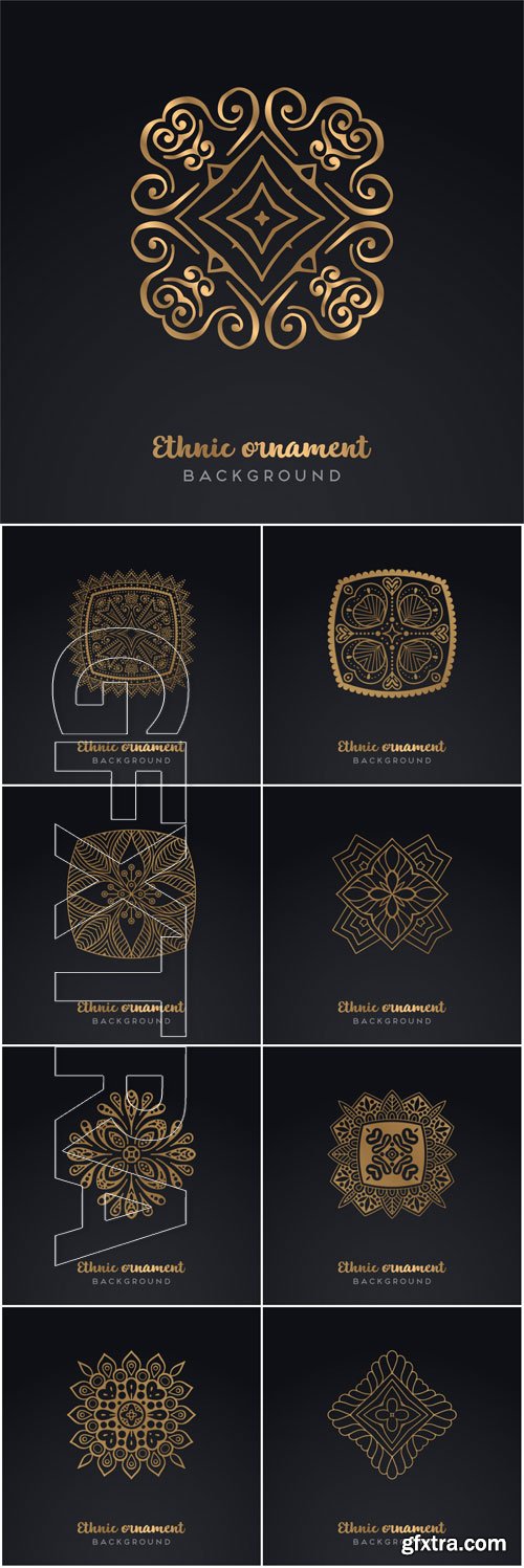 Ornament beautiful card with mandala in vector