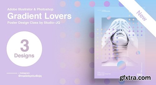 Poster Design #13 | Gradient Lovers | Adobe Illustrator & Photoshop