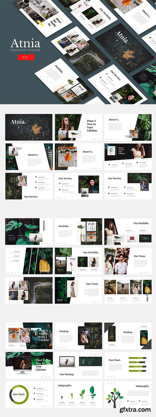 Atnia - Green Lifestyle Powerpoint, Keynote and Google Slides Templates